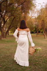 The Floral Off Shoulder Ruffle Maxi