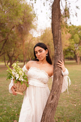 The Floral Off Shoulder Ruffle Maxi